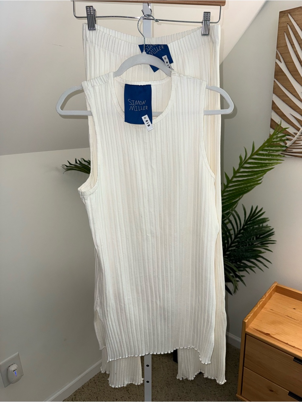 Simon Miller‎ white Ribbed Co-Ord Set S/M - Picture 2 of 3